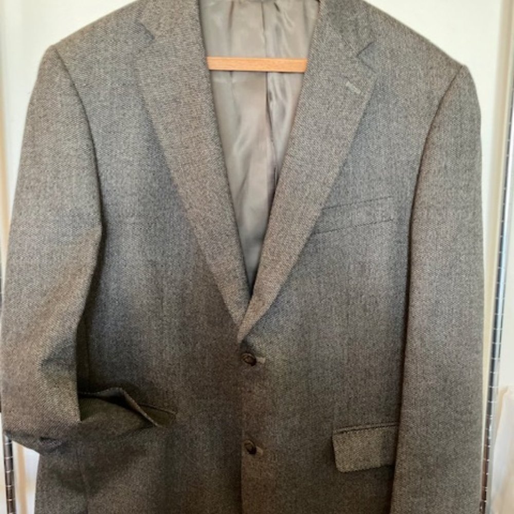 Men's Wool Gray Sport Coat/Blazer Size 46R